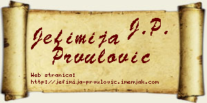 Jefimija Prvulović vizit kartica